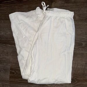 Hollister White Linen Pants
